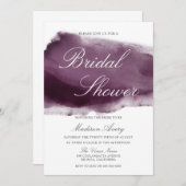 Paarse Splash Modern Waterverf Vrijgezellenfeest Kaart (Voorkant / Achterkant)