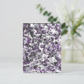 Paarse Splatter Briefkaart (Staand voorkant)