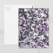 Paarse Splatter Briefkaart (Voorkant / Achterkant)