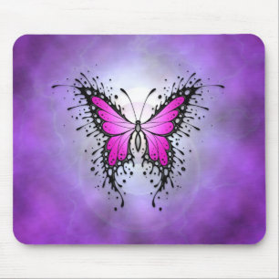 Paarse splatter Butterfly Muismat