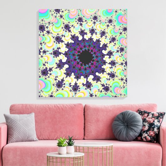 Paarse Splatter Eye Canvas Afdruk (Insitu (Woonkamer))