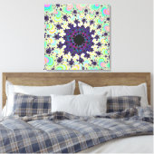 Paarse Splatter Eye Canvas Afdruk (Insitu (Slaapkamer))