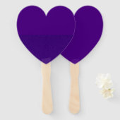 Paarse Split-Texture Heart Paddle Fan – Aanpassen Handwaaier (Voorkant en achterkant)