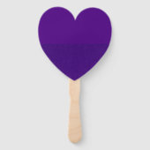 Paarse Split-Texture Heart Paddle Fan – Aanpassen Handwaaier (Voorkant)