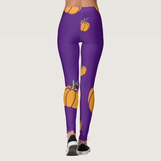 Paarse Spooky Halloween Leggings (Achterkant)