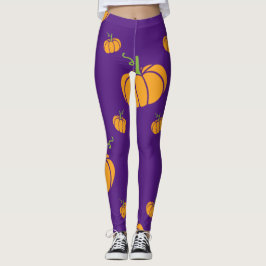 Paarse Spooky Halloween Leggings