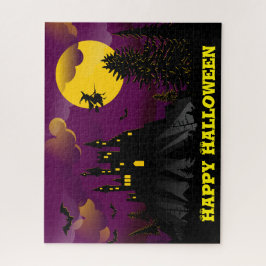 Paarse Spooky Halloween Legpuzzel