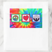 Paarse sport schieten rechthoekige sticker (Tas)