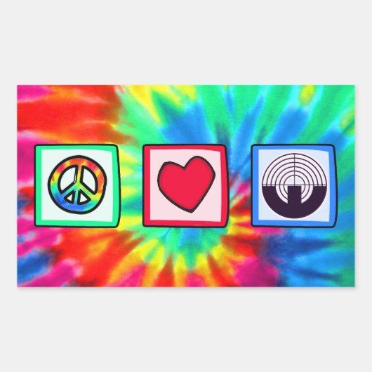 Paarse sport schieten rechthoekige sticker (Voorkant)