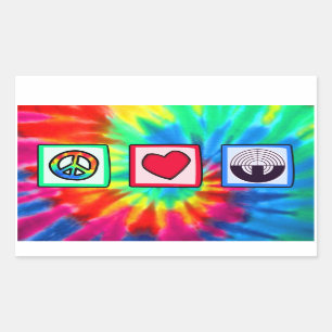 Paarse sport schieten rechthoekige sticker