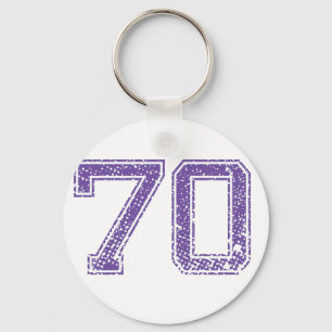 Paarse sportJerzee-nummer 70.png Sleutelhanger