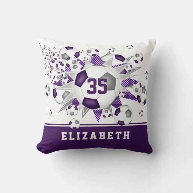 paarse sportkamer meisjes voetballen sterren kussen (Voorkant)