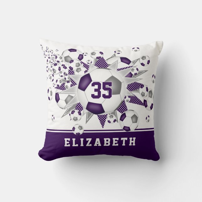 paarse sportkamer meisjes voetballen sterren kussen (Voorkant)