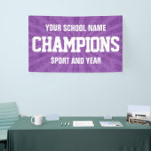 Paarse sportkampioen spandoek (Beurs)