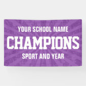Paarse sportkampioen spandoek (Horizontaal)