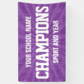 Paarse sportkampioen spandoek (Verticaal)