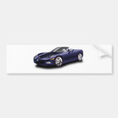 Paarse sportwagen bumpersticker (Voorkant)