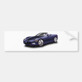 Paarse sportwagen bumpersticker