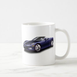 Paarse sportwagen koffiemok