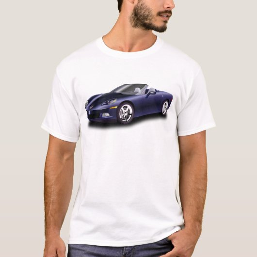 Paarse sportwagen t-shirt (Voorkant)