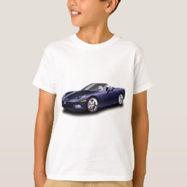Paarse sportwagen t-shirt