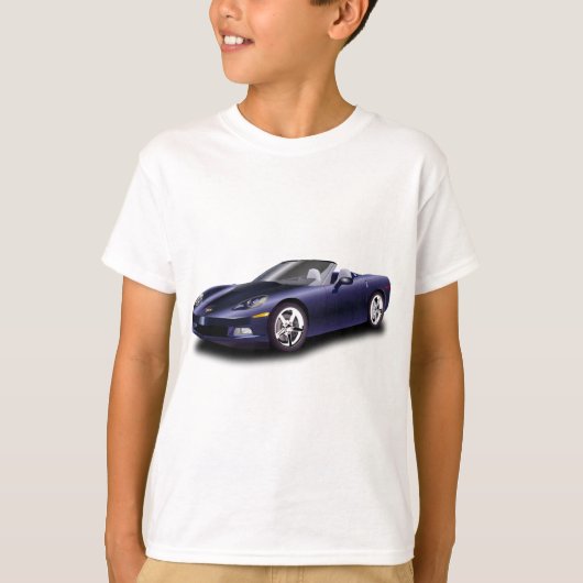 Paarse sportwagen t-shirt (Voorkant)