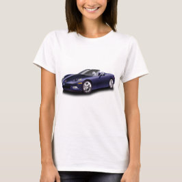 Paarse sportwagen t-shirt