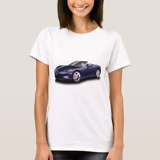 Paarse sportwagen t-shirt (Voorkant)