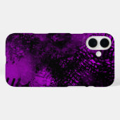 Paarse Spray Paint Effect iPhone 16 Hoesje (Achterkant (horizontaal))
