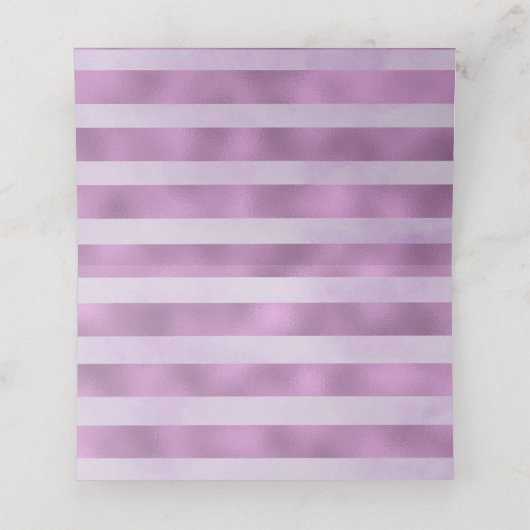 Paarse Spring Floral Wedding Place Card Plaatskaartje (Binnenkant ongevouwen)