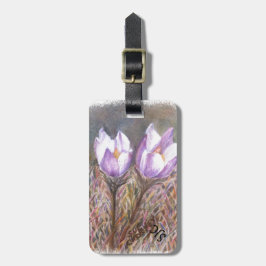 PAARSE SPRINGCROCUSSEN GEPERSONALISEERD BAGAGELABE BAGAGELABEL