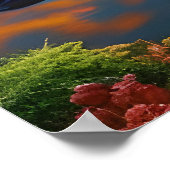 Paarse springplank Pond bij Sunrise Poster (Hoek)