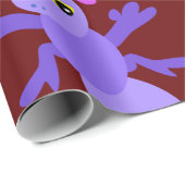 Paarse sprinkhaan jonglerend leuk schepsel cadeaupapier (Rol Hoek)