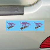 Paarse sprommerik bumpersticker (Op auto)