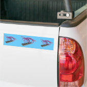 Paarse sprommerik bumpersticker (Op Truck)
