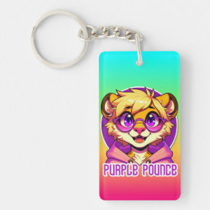 Paarse Sprong Sleutelhanger