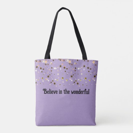 Paarse sprookjesdraak (geloof in het wonderbaarlij tote bag (Achterkant)