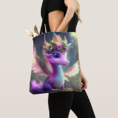 Paarse sprookjesdraak (geloof in het wonderbaarlij tote bag (Dichtbij)