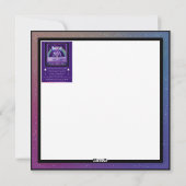 Paarse sprookjeskaart feestdagenkaart (Achterkant)