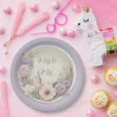 Paarse Sprookjeskasteel Papieren Bordje (Feest)