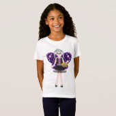 Paarse sprookjesprinses t-shirt (Voorkant volledig)