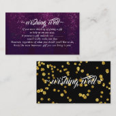 Paarse spuinbokken die goed voor bruiloft zijn informatiekaartje (Voorkant / Achterkant)