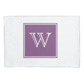 Paarse Square Monogram Kussensloop (Voorkant)