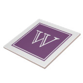 Paarse Square Monogram Tegel Tegeltje (Zijkant)