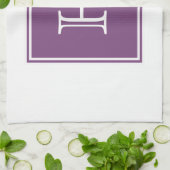 Paarse Square Monogram Towel Theedoek (Gevouwen)