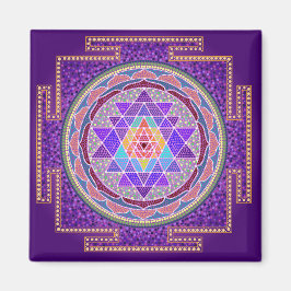 Paarse Sri Yantra magneet