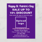 Paarse St. Patrick's Day Zakelijke Uitverkoopfolde Flyer (Voorkant)