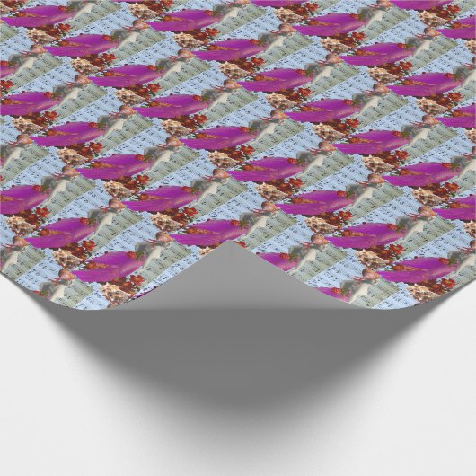 Paarse staart  mermaïdkraakbeen cadeaupapier (Hoek)