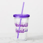 Paarse staart van het Mermaid Squad op acryltumbla Acryl Drinkbeker (Achterkant)