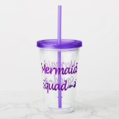 Paarse staart van het Mermaid Squad op acryltumbla Acryl Drinkbeker (Voorkant)
